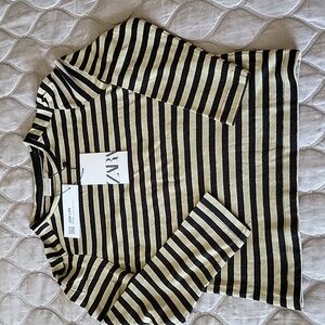 ZARA girls striped long sleeves top